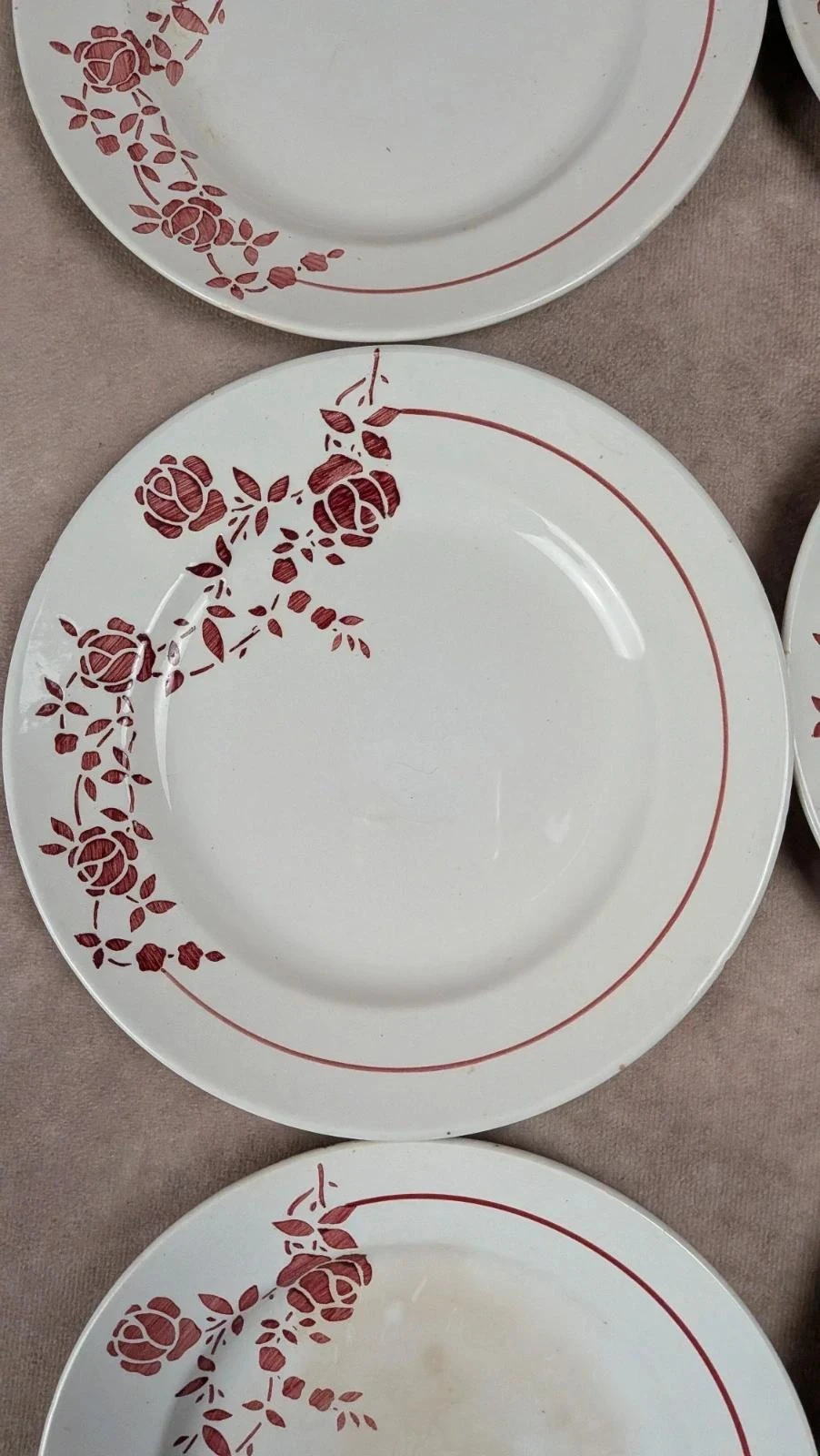 Conjunto de 6 pequenas pratos de meio porcelana Saint-amand modelo Marcel – photo 4